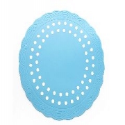 藍白相間硅膠餐桌墊，防滑隔熱墊子_硅膠廚具